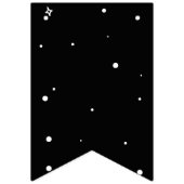 Zwart Wit Buitenruimte Astronaut Verjaardagsbanner Vlaggetjes (Tweede vlag)