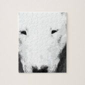 Zwart-wit Bull terrier Legpuzzel (Verticaal)