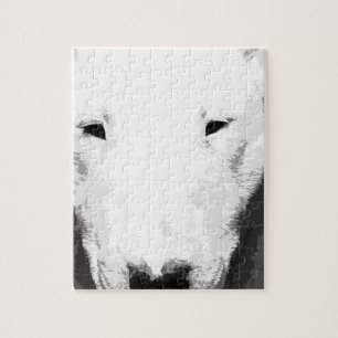 Zwart-wit Bull terrier Legpuzzel