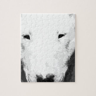 Zwart-wit Bull terrier Legpuzzel