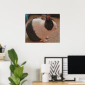 Zwart-wit Bunny Poster (Thuiskantoor)