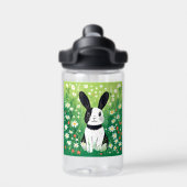 Zwart-wit Bunny Water Fles (Achterkant)