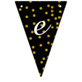 Zwart-wit Bunting Bruiloft Gouden Stippen Vlaggetjes (Tweede vlag)