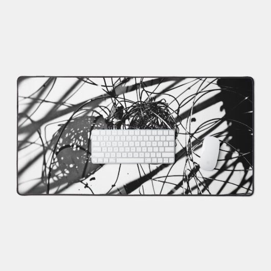 Zwart-wit Bureaumat (Keyboard & Muis)