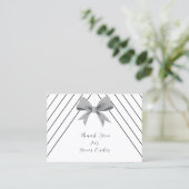 Zwart-wit Business Bedankt Visitekaartje (Staand voorkant)