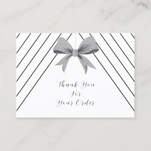 Zwart-wit Business Bedankt Visitekaartje (Voorkant)