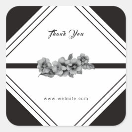 Zwart-wit Business Dank u Sticker
