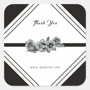 Zwart-wit Business Dank u Sticker