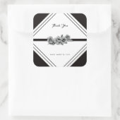 Zwart-wit Business Dank u Sticker (Tas)