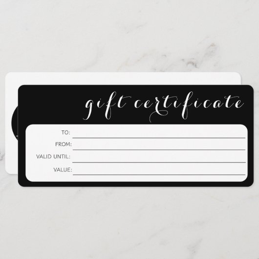 ZWART WIT BUSINESS LOGO BEDRIJF CADEAUBON (Voorkant / Achterkant)