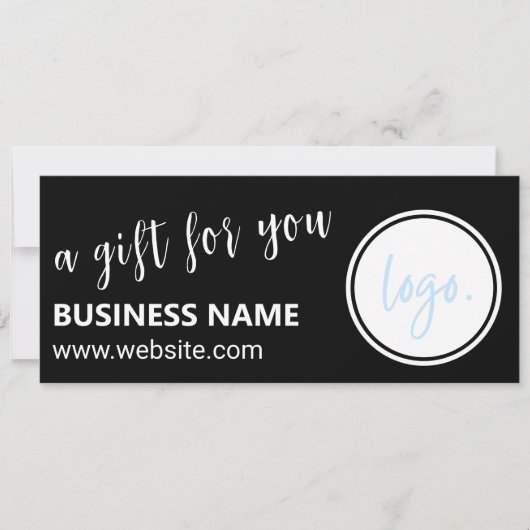 ZWART-WIT BUSINESS LOGO CADEAUBON (Voorkant)