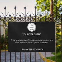 Zwart-wit Business Logo Promotionele Tekst