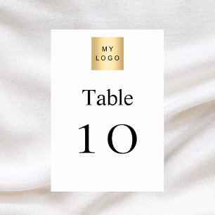 Zwart wit business logo tafel nummer kaart