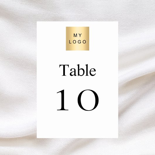 Zwart wit business logo tafel nummer kaart
