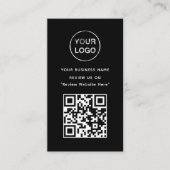 Zwart-wit Business Review Kaart (Voorkant)