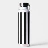 Zwart-wit Cabana Streep Minimale Monogram Waterfles (Achterkant)
