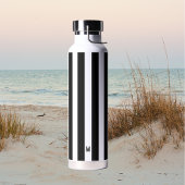 Zwart-wit Cabana Streep Minimale Monogram Waterfles