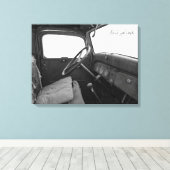 Zwart-wit cabine fotoafdruk canvas afdruk (Insitu (Houten vloer))
