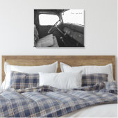 Zwart-wit cabine fotoafdruk canvas afdruk (Insitu (Slaapkamer))