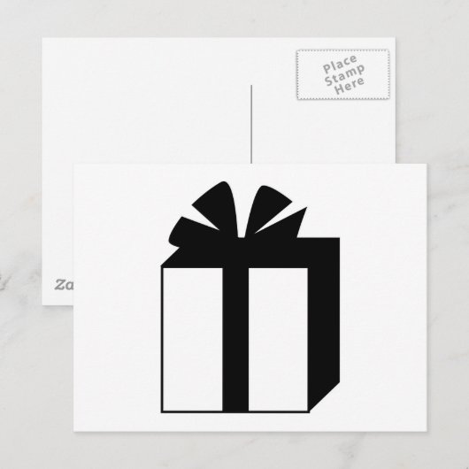 Zwart-wit Cadeau Briefkaart (Voorkant / Achterkant)
