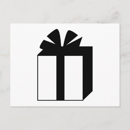 Zwart-wit Cadeau Briefkaart (Voorkant)