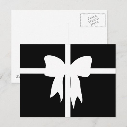 Zwart-wit Cadeau Briefkaart (Voorkant / Achterkant)