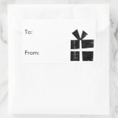 Zwart-wit cadeau labels (Tas)