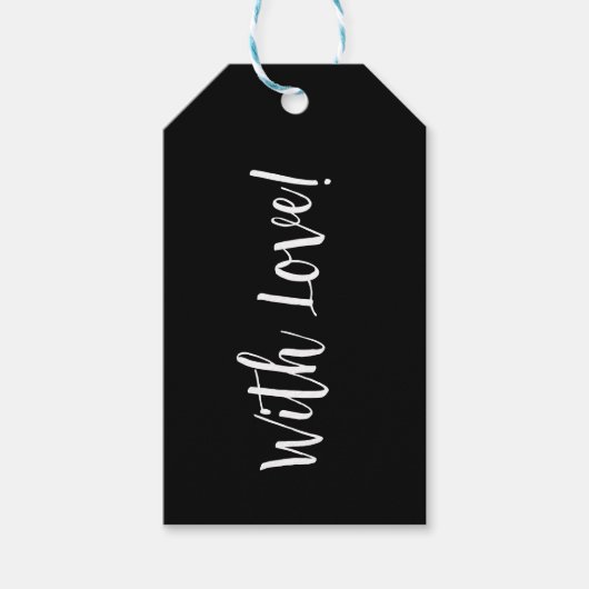 Zwart-wit cadeaukaartje cadeaulabel (Voorkant)