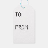 Zwart-wit cadeaukaartje cadeaulabel (Achterkant)