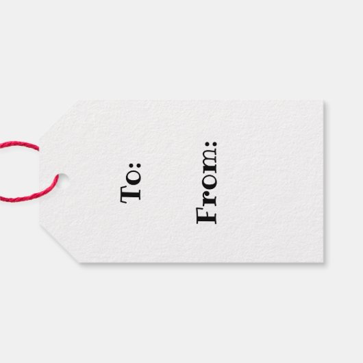 Zwart-wit Cadeaulabel (Achterkant Horizontaal)