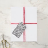 Zwart-wit Cadeaulabel (Met Touw)