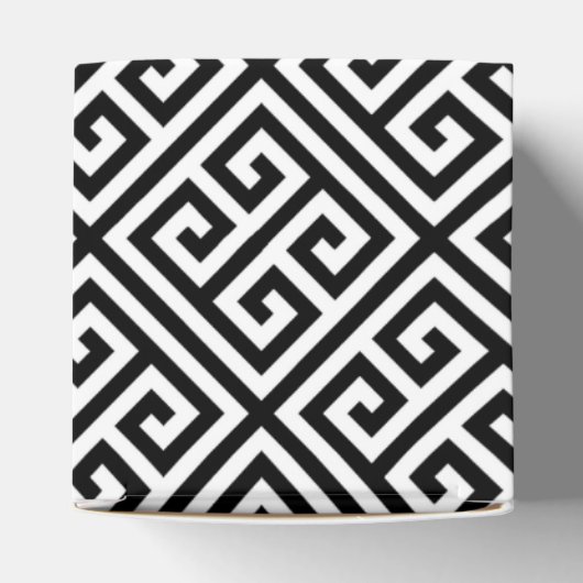 Zwart-wit cadeauverpakkingsdoos voor vrijgezellenf bedankdoosjes (Bovenkant)