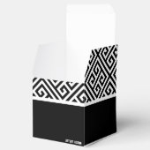 Zwart-wit cadeauverpakkingsdoos voor vrijgezellenf bedankdoosjes (Geopend)