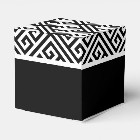 Zwart-wit cadeauverpakkingsdoos voor vrijgezellenf bedankdoosjes (Achterkant)