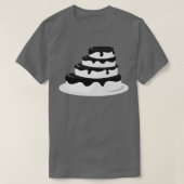Zwart-wit cake t-shirt (Design voorkant)
