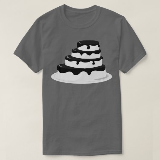 Zwart-wit cake t-shirt (Design voorkant)