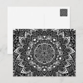 Zwart-wit caleidoscoop briefkaart (Voorkant / Achterkant)