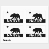 Zwart wit Californië native state beer stickers (Vel)