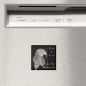 Zwart & Wit Calla Lily Magneet (Insitu (Vaatwasser))