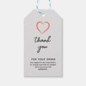 Zwart Wit Calligrafie Bedankt Cadeautags Cadeaulabel (Voorkant)