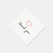 Zwart Wit Calligrafie Dank Je Wel Servetten (Hoek)