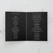 Zwart-Wit Calligrafie Huwelijksprogramma Gevouwen Programma (Binnen)