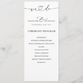 Zwart-Wit Calligrafie Schrift We Do Wedding Programmakaart (Voorkant)