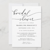 Zwart-Wit Calligrafie Script Bruiloftsfeest Kaart (Voorkant)