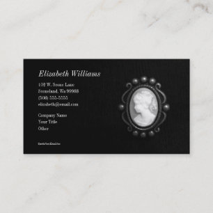 Zwart-wit Cameo Silhouette Visitekaartje