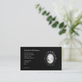 Zwart-wit Cameo Silhouette Visitekaartje (Staand voorkant)