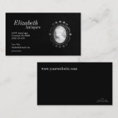 Zwart-wit Cameo Silhouette Visitekaartje 2 (Voorkant / Achterkant)