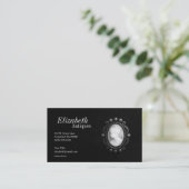 Zwart-wit Cameo Silhouette Visitekaartje 2 (Staand voorkant)