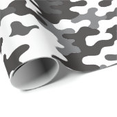 Zwart-Wit Camo Cadeaupapier (Rol Hoek)