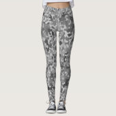 Zwart-wit Camo Pattern Leggings (Voorkant)
